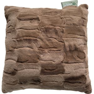 Zenwave - Warmtekussen - Bruin - 45x45cm - Draadloos - Oplaadbaar - Infrarood