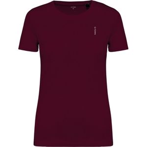 G-TOWN Burgundy Vibe Tee Dames T-shirt van Biologisch Katoen