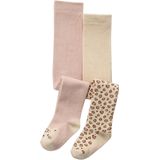 Vertbaudet - Set van 2 Panty's - Luipaardmotieven - Babymeisjes