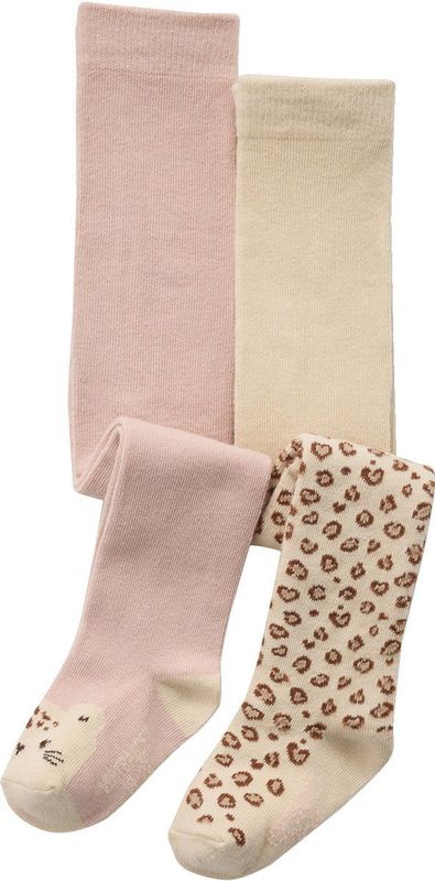 Vertbaudet - Set van 2 Panty's - Luipaardmotieven - Babymeisjes