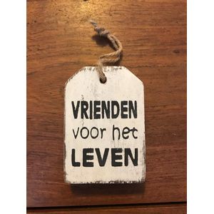 Hanger label wit Vrienden