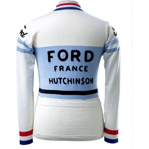Magliamo Ford France wielershirt merino wol met lange mouwen / wollen koerstrui Ford France Team 1966 LS - XL