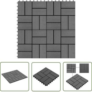 The Living Store 22 st Terrastegels 30x30 cm 2 m² HKC grijs - Terrastegels - Hkc Tegels - Buitentegels - Tuintegels - Veranda Tegels
