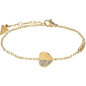 Guess - Dames Guess stalen goldplated armband LOVELY GUESS - Armband - Staal - Goudkleurig - 21 cm