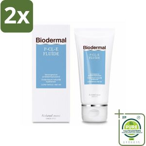 Biodermal Fluide P-CL-E 50 ml - Voordeelverpakking - 2 stuks - Biologische dagcrème - Biologische nachtcrème