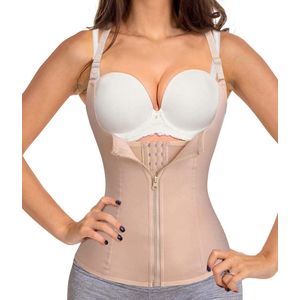 Shapewear - Waist Trainer - Dubbele Compressie Verstelbaar Vormend Huidvriendelijk - 1 Stuk - beige