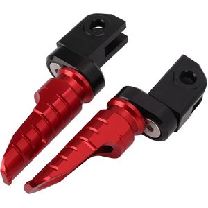 Set van 2 rode CNC aluminium voetsteunen vooraan als vervanging, geschikt voor RS660, RSV4, Tuono 660 en V4 1100 motoren, duurzaam en stevig