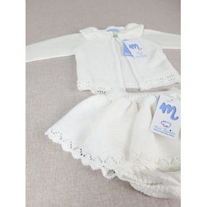 Mac Iusion Gebreid Rokje |9379 X |Blanco / wit met glansdraad| 3 maand | maat 62