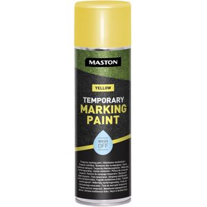 Maston Temporary Marking Paint - Mat - Geel - Tijdelijke Markeringsspray - 500 ml - spuitbus verf
