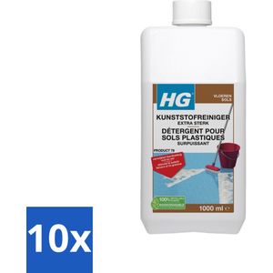 HG - Kunststofreiniger - Extra Sterk - Verwijdert Hardnekkig Vuil & Vet - 1L - Bulkverpakking - 10 stuks