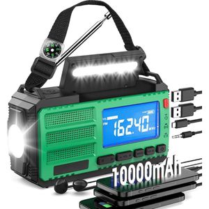 White-Label® Noodradio - Noodpakket Oorlog - Draagbare Radio - Powerbank Zonneenergie - Transistor Radio