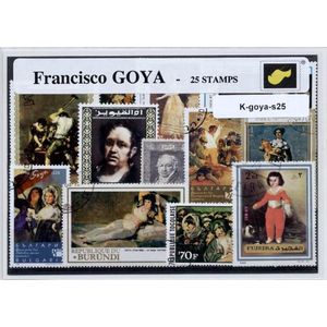Francisco Goya â€“ Luxe postzegel pakket (A6 formaat) : collectie van 25 verschillende postzegels van Francisco Goya â€“ kan als ansichtkaart in een A6 envelop - authentiek cadeau - kado - geschenk - kaart - Spaanse schilder - spaans - rococo - romantiek