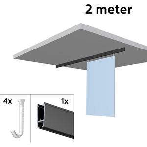 Artiteq Schilderij Ophangsysteem All-in-one Xpo Rail Zwart Twister Hook