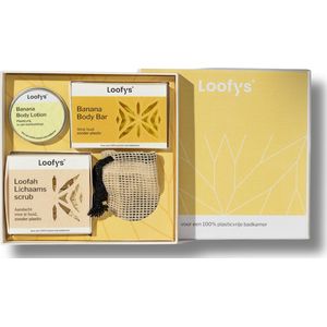 Luxe Cadeauset Banana – Body Bar - Body Lotion - Scrub - Duurzaam - Vegan & Plasticvrij Verzorgingspakket