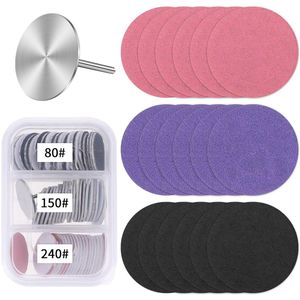TRANKIELO® - 60 stuks pedicure schuurschijven 25 mm - Eeltverwijderaar, manicure schuurpapier en nagelriemverwijderaar