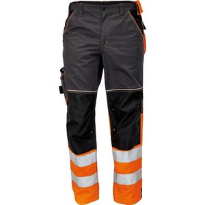 Werkbroek/worker Knoxfield HV fluor antraciet/oranje, maat 56 - EN471