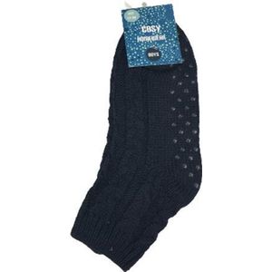 Huissokken - Donkerblauw - Maat 41 / 46 - Anti-slip - Sokken - Kinder huissokken