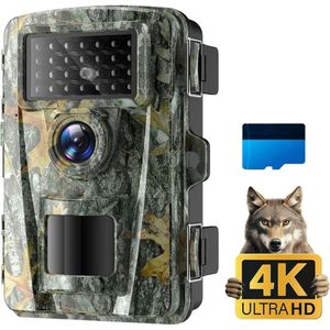 CLGP® Wildcamera met Nachtzicht - Buitencamera voor Buiten - Waterdicht - Wifi - 4K - Groen