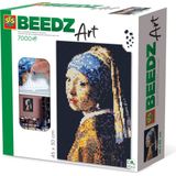 SES Beedz Art - Vermeer - Meisje met de Parel - 7000 strijkkralen - kunstwerk van strijkkralen - complete set inclusief grondplaten en strijkvel