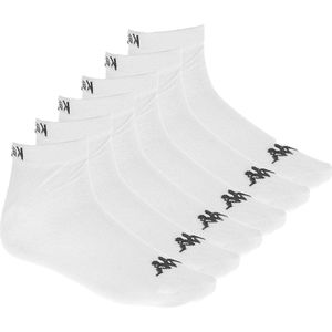 Kappa sneakersokken - enkelsokken - 6 paar - maat 35-38 - wit - sokken dames en heren - Cadeau