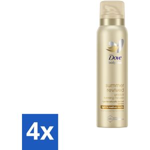 Dove Body Love Zelfbruinende Mousse - Summer Revived - Light-Medium - 150 ml - Voordeelverpakking - 4 stuks
