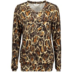 NED T-shirt Veraya Ls Amphora Animal Charm Tricot 25w2 Ac050 02 684 Amphora Dames Maat - M