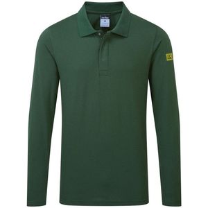 Portwest - AS23 - Polo - Flessengroen - Lange Mouw - Antistatisch