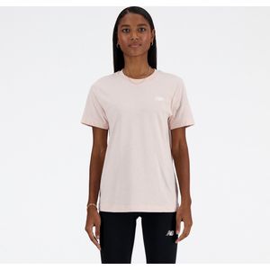 New Balance Jersey Small Logo T-Shirt Dames T-shirt - QUARTZ PINK - Maat L