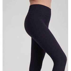 Sportlegging Dames High Waist - Squat Proof - Luxe Ribstof - Naadloos - Made in Italy - Donkerblauw - L - SO TIGHT