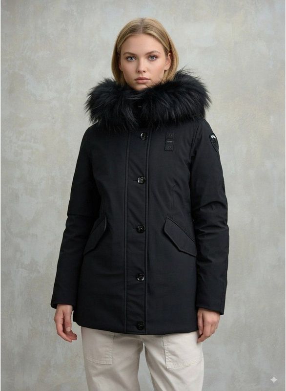 Blauer - iIma - Gewatteerde Parka - Zwart - Neopreen met Taslan Details