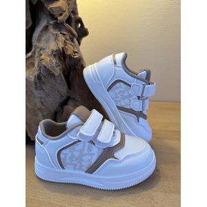 Sneaker met klittenband Camel