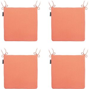 Madison - Zitkussen Panama flame orange - Ca. 40x40 cm - Set van 4