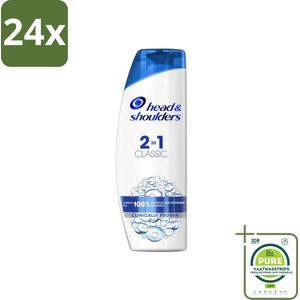 Head & Shoulders - 2in1 Anti-Roos Shampoo & Conditioner - Classic - 270 ml - Voordeelverpakking - 24 stuks - Roos shampoo - Anti roos shampoo