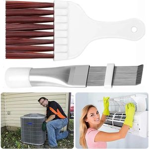 Condenser Cleaning Comb - Air Conditioning Capacitor Fin Comb - Fin Cleaning Brush - Air Conditioning Slats Comb - Air Conditioning Capacitor End Cleaning Brush - Brush Metal - 2 Pieces - Schoonmaakgereedschap - Accessoires voor airconditioning