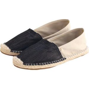 Kingdom of Wow – Espadrilles Heren Zwart Beige Vegan Maat 40 - Handgemaakt