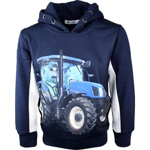 S&C Hoodie Tractor blauw Blauw Kids & Kind Jongens - Maat: 86/92