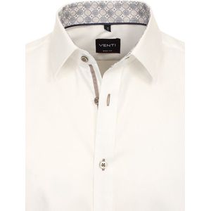 Gebroken Wit Overhemd Heren Kent Kraag Body Fit Venti - L