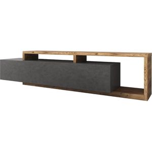 TV-Meubel Bello - Grijs - Eiken - 219 cm