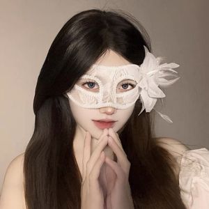 Maskerade masker hol kant masker partij accessoires partij masker, stijl 1 wit