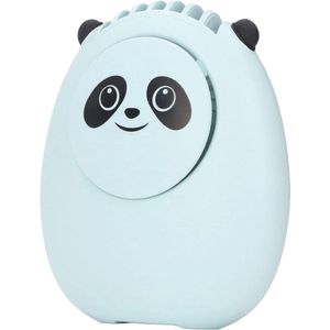 Draagbare Nekventilator - Schattige Beer - 3 Snelheden - USB Oplaadbaar - Persoonlijke Ventilator - Stil - Bladloos - Mini-koelend - Handventilator Met Draagkoord - Voor Reiskantoor - Blauw
