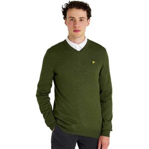 Lyle & Scott Tonal Eagle Trui Met V-hals Groen S Man