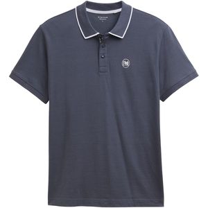 TOM TAILOR - Poloshirt - Donkergrijs/Wit