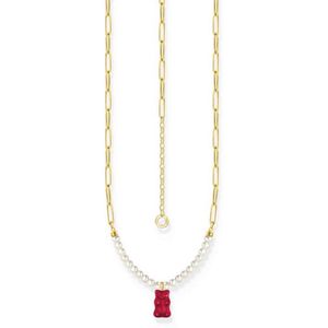 Thomas Sabo - KE2207-430-10-L45V - Ketting - 925 Zilver - Goldbär Rood - 40+5 cm