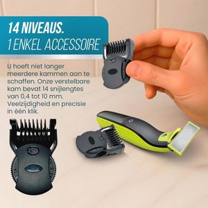 Verstelbare Kam voor Scheerapparaat en Trimmer 14-in-1 met 14 Lengte-instellingen van 0,4 tot 10 mm