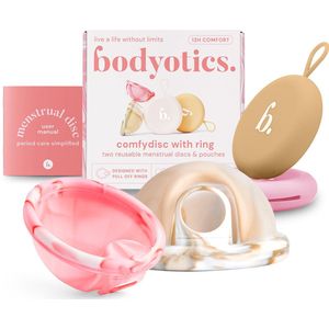 bodyotics - Deluxe Soft - Menstruatie Discs - Beige & Pink