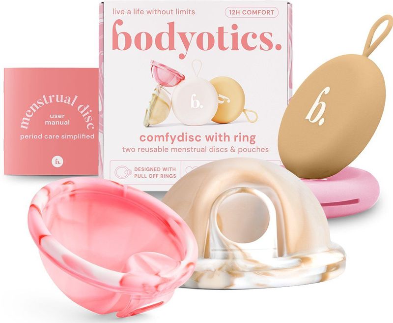 bodyotics - Deluxe Soft - Menstruatie Discs - Beige & Pink