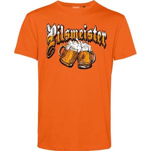T-shirt Pilsmeister | Carnavalskleding heren | Oktoberfest | Foute Party | Oranje | maat 3XL