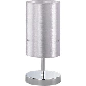 LED Tafellamp - Tafelverlichting - Torna Licon - E14 Fitting - Dimbaar - Rond - Mat Chroom - Aluminium