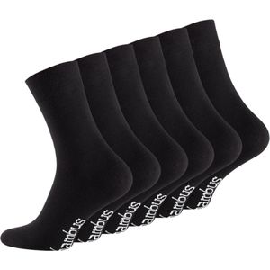 6 paar Bamboe sokken - Naadloos - Zachte sokken - Zwart 43-46