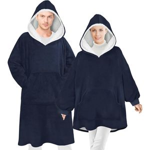 Oversized Hoodie van Knuffelfleece met Capuchon voor Hem en Haar